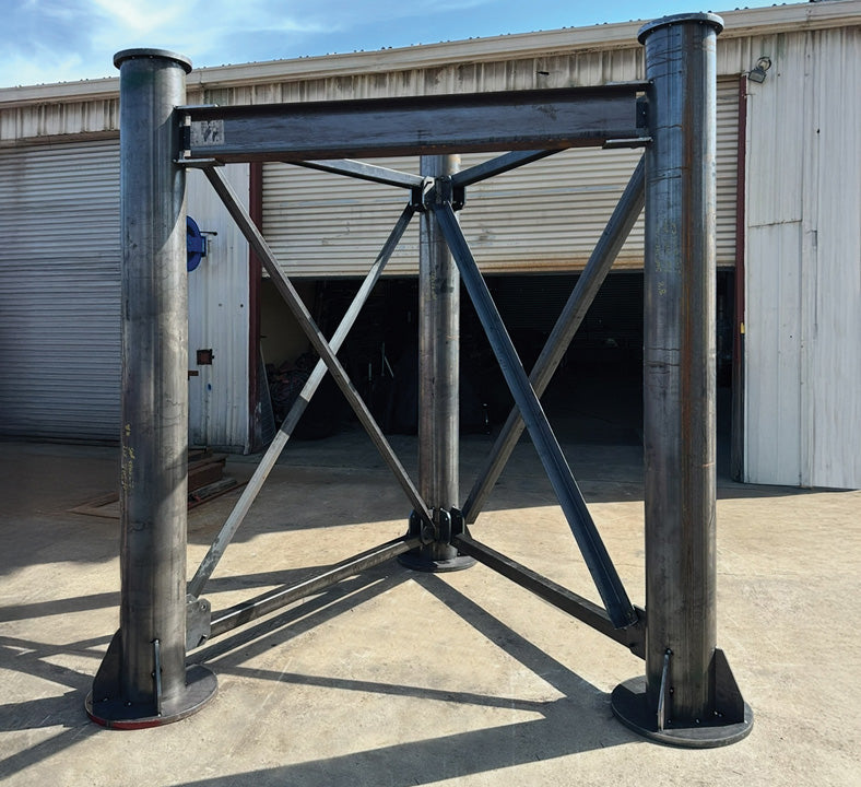 Fabricated welding stand